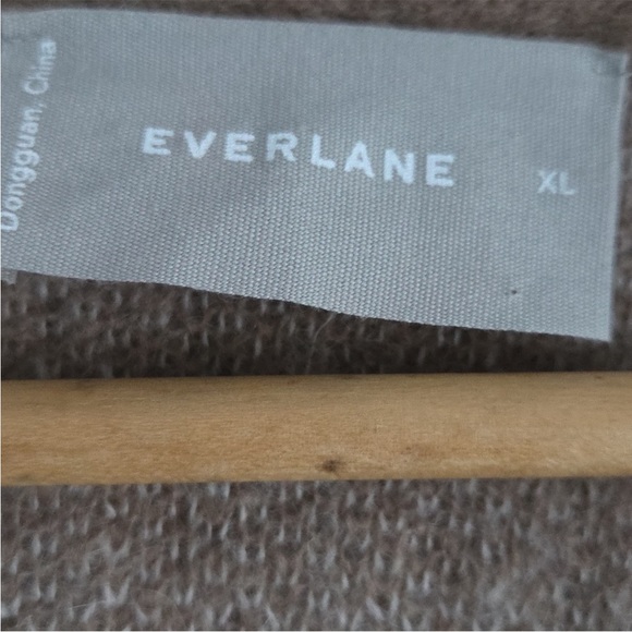 Everlane Alpaca Cardigan Sweater - Tan/White -XL - Picture 5 of 5